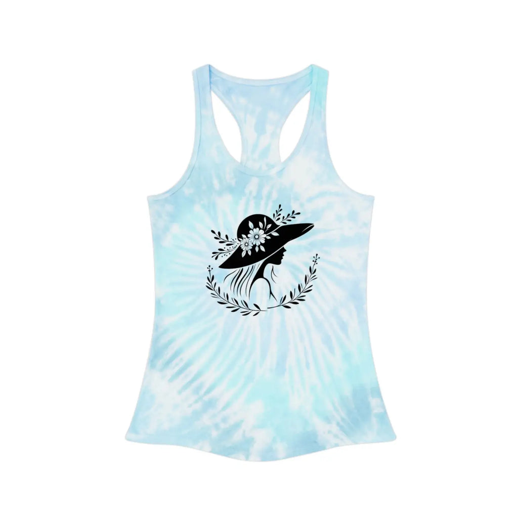 Women's Tie Dye Racerback Tank Top - Bold Patterns - DipaliZ