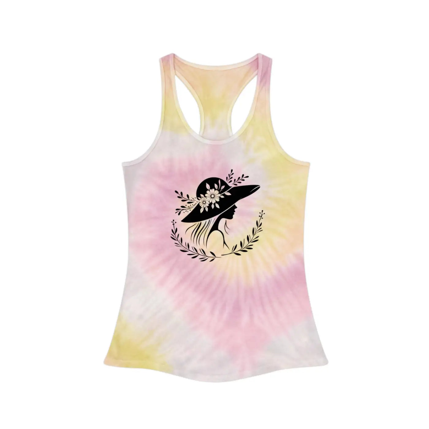 Women's Tie Dye Racerback Tank Top - Bold Patterns - DipaliZ