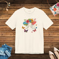 Whimsical Unisex Jersey Short Sleeve Tee - Floral Butterfly - DipaliZ