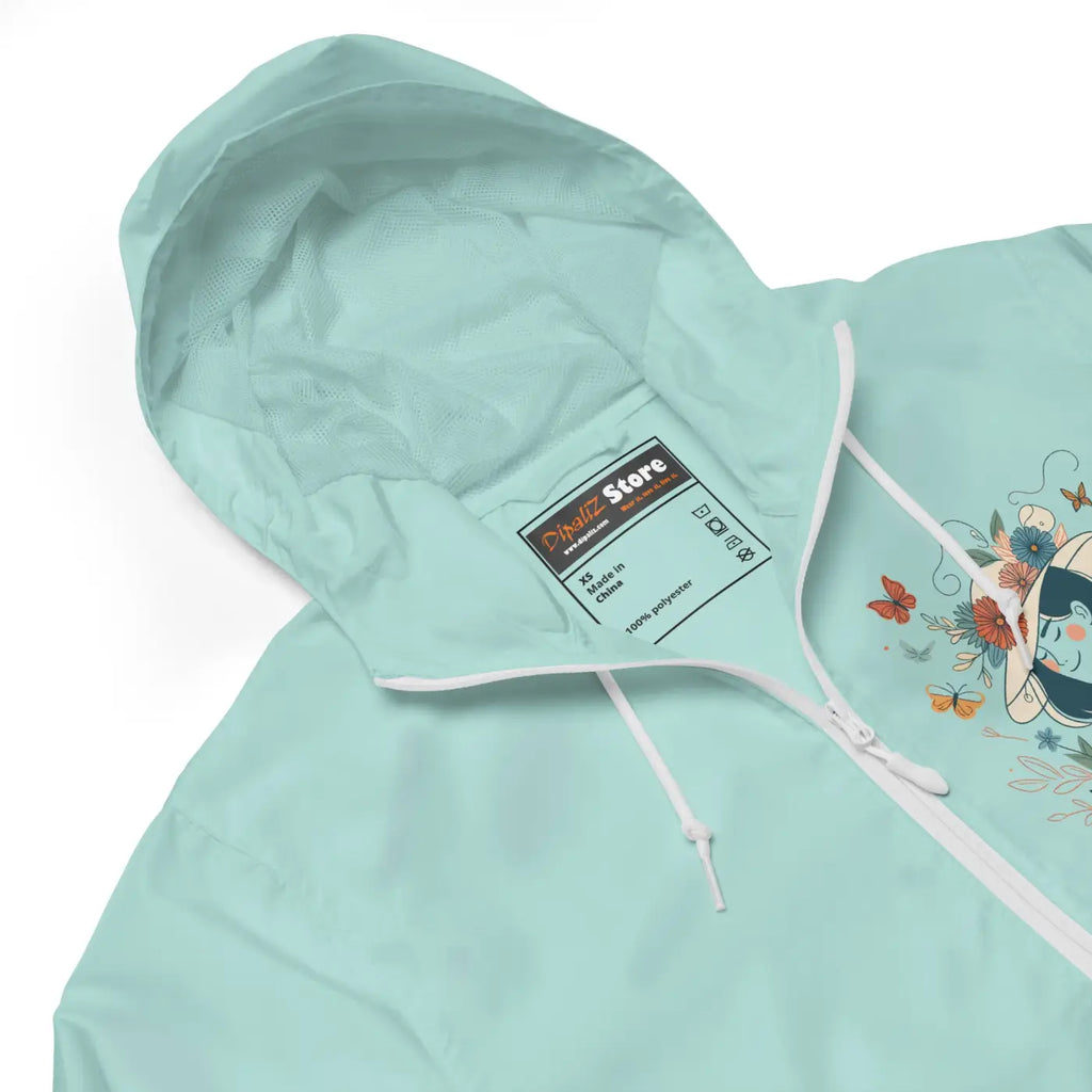 Unisex Lightweight Windbreaker - Floral Butterfly Design - DipaliZ