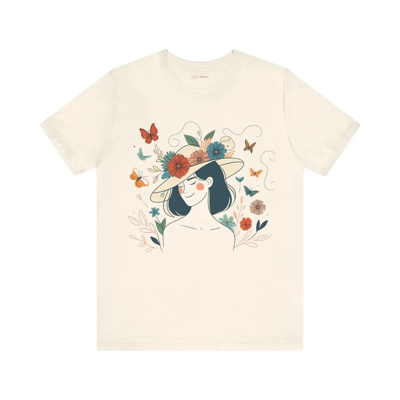 Unisex Jersey Short Sleeve Tee - Floral Hat Design - DipaliZ