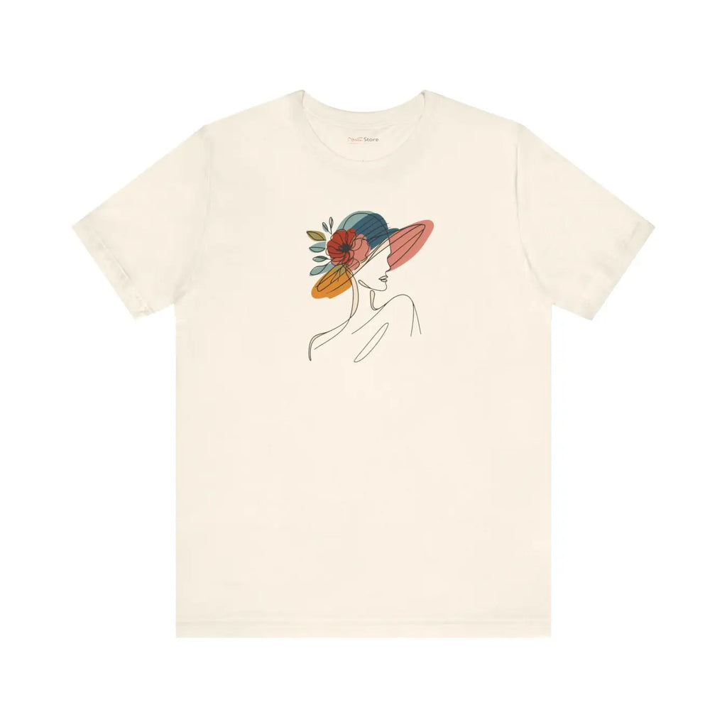 Enchanting Unisex Jersey Tee - Floral Hat Design - DipaliZ