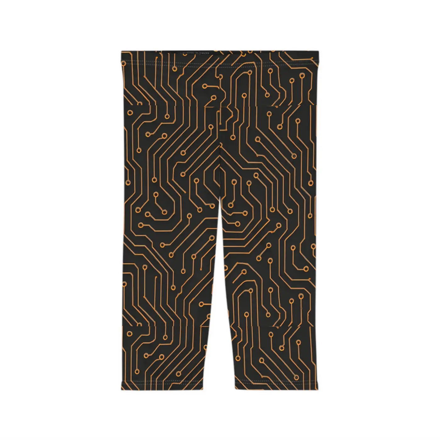 Premium Circuit Print Capri Leggings - Tech Inspired - DipaliZ