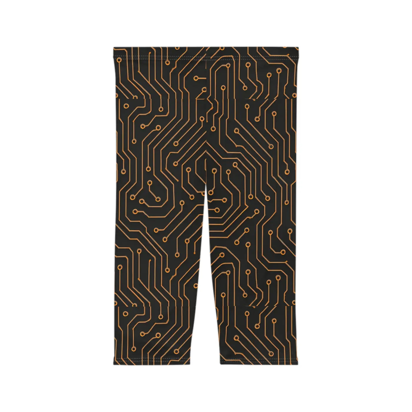 Premium Circuit Print Capri Leggings - Tech Inspired - DipaliZ