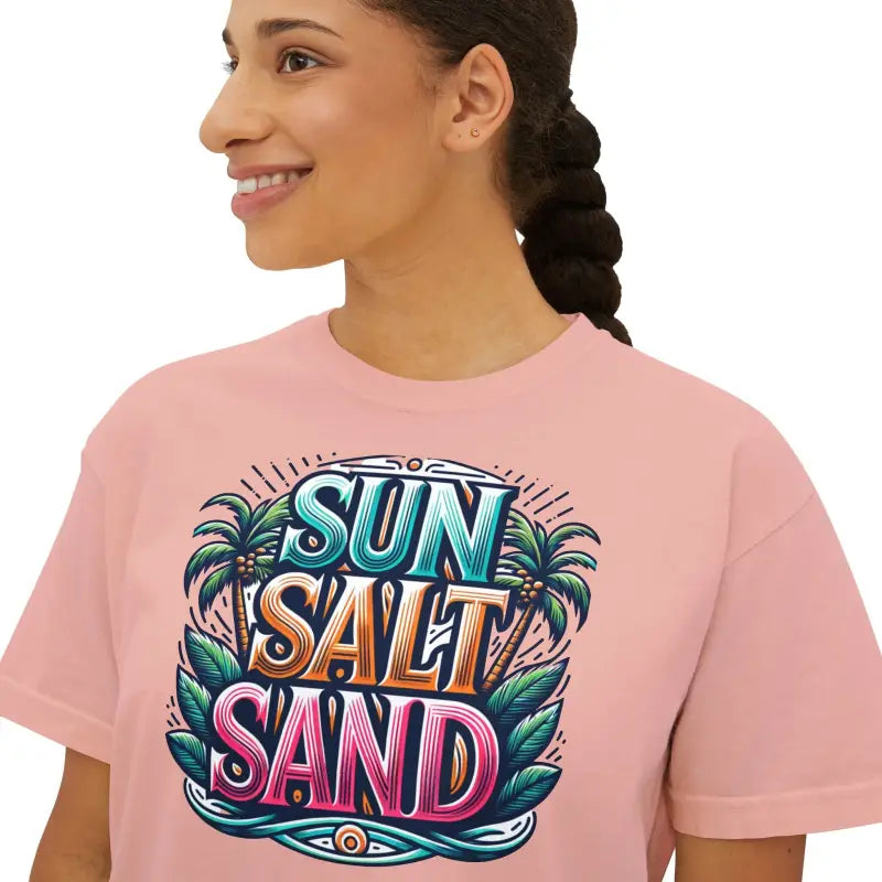 Boxy Tee - Sun Salt Sand Summer Vibes - DipaliZ