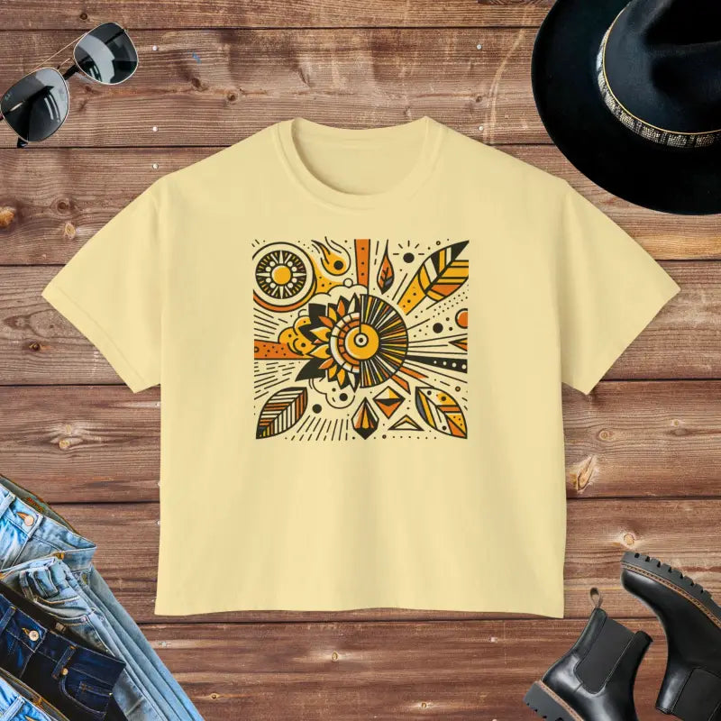 Sunshine Boxy Tee - Oversized Comfort Fit - DipaliZ