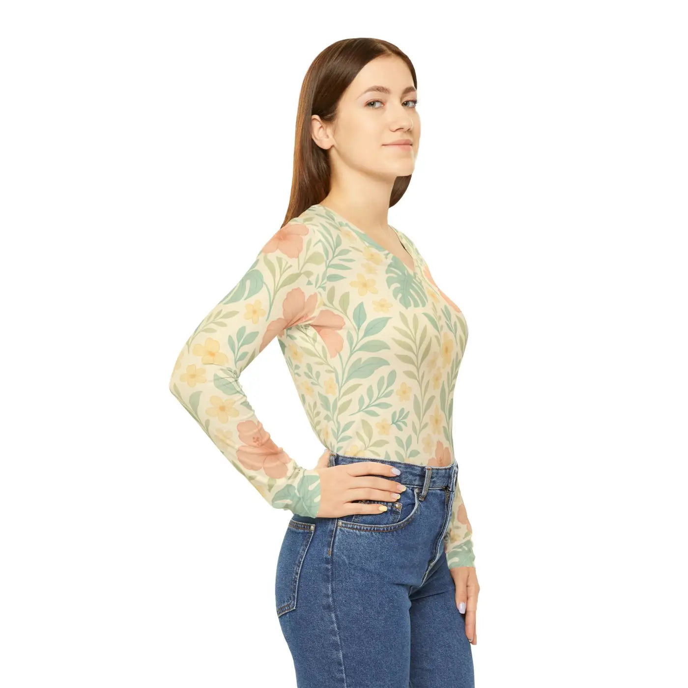 Floral Long Sleeve Shirt - Premium Casual Wear - DipaliZ