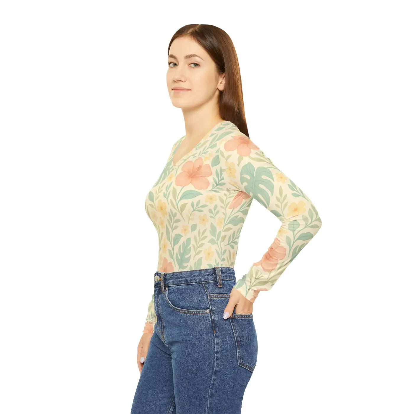 Floral Long Sleeve Shirt - Premium Casual Wear - DipaliZ