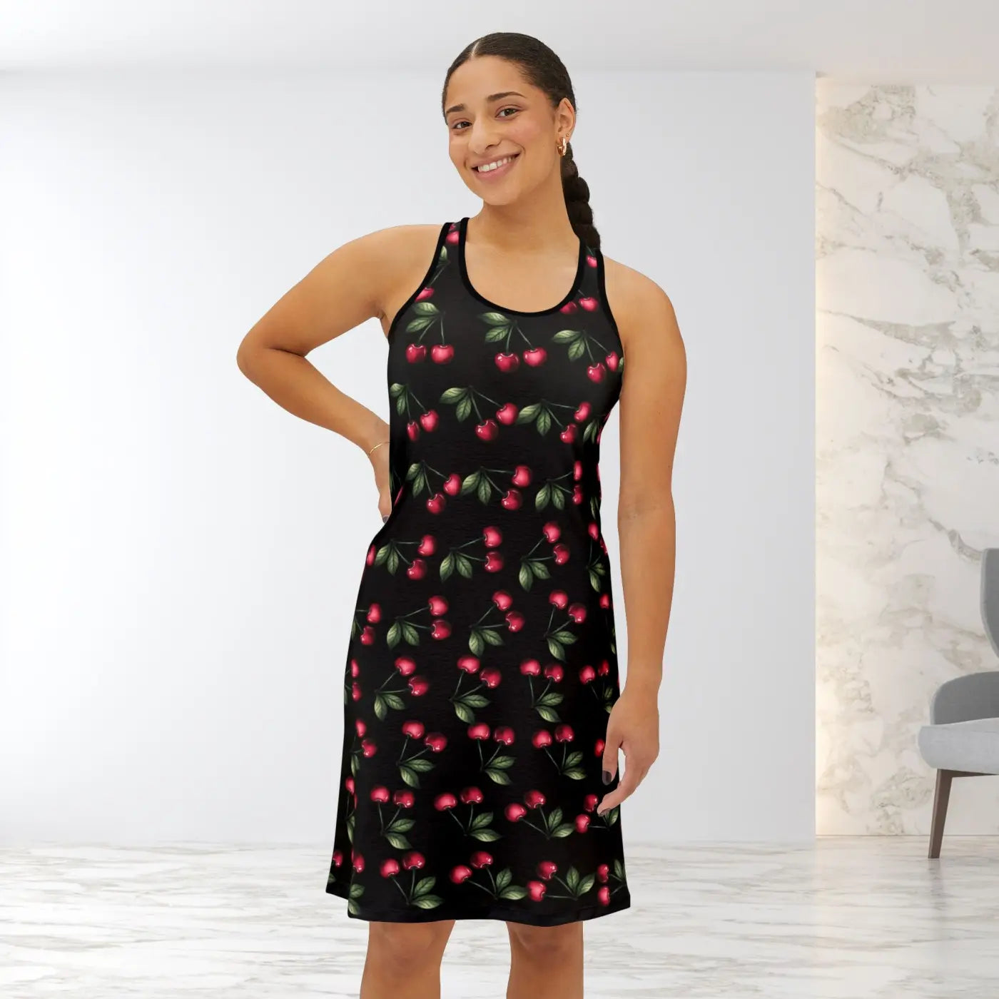 Bold Designer Floral Racerback Summer Dress - DipaliZ