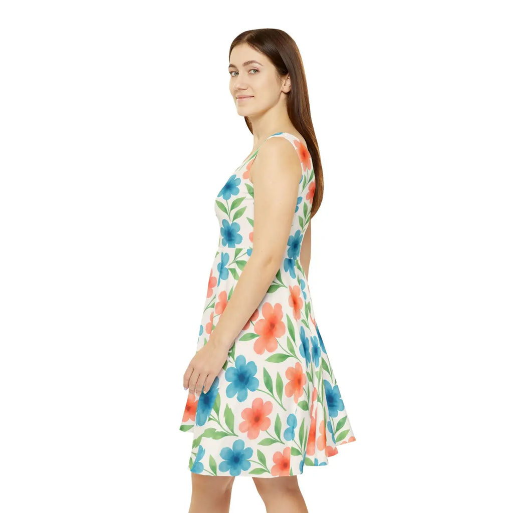 Premium Floral Skater Dress - Garden Party Outfit - DipaliZ