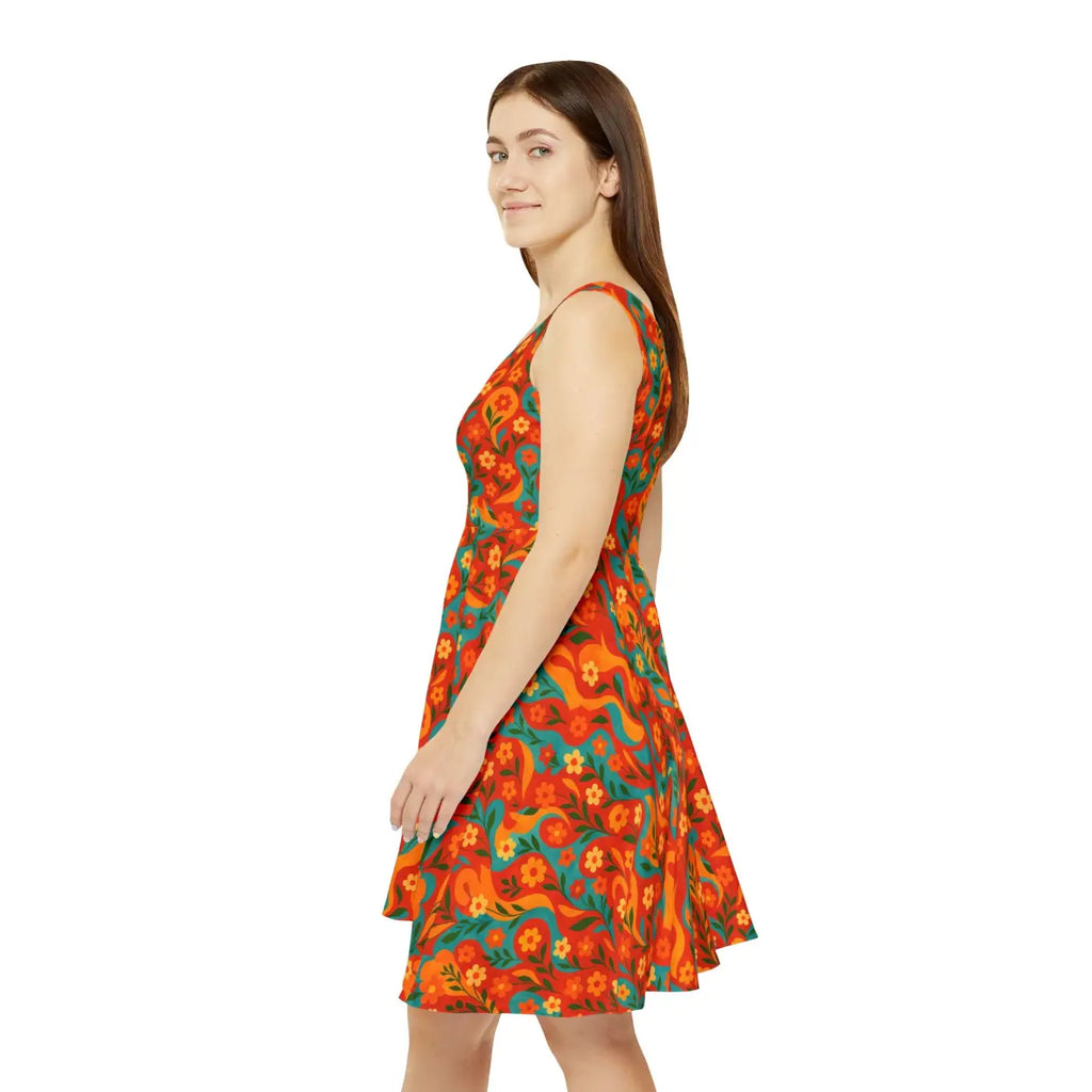 Women's Skater Dress - Premium Floral Boho Style - DipaliZ