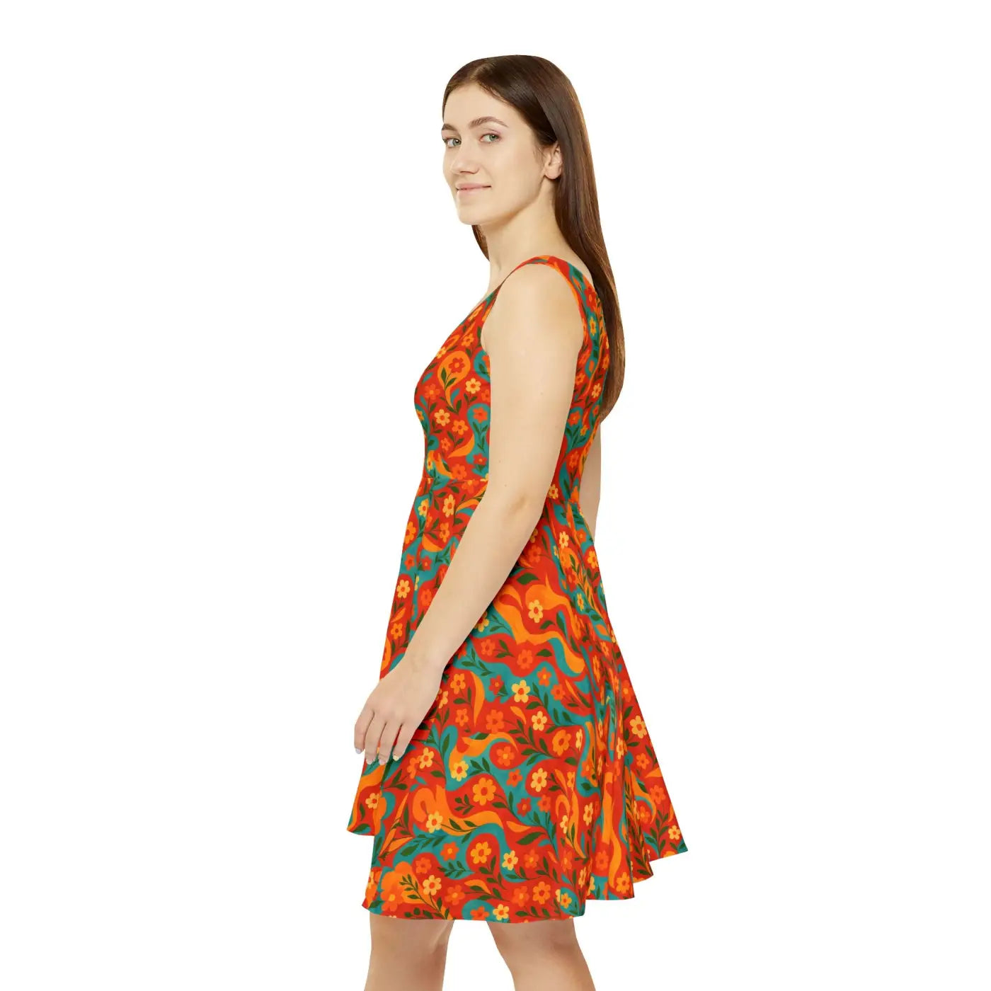 Women's Skater Dress - Premium Floral Boho Style - DipaliZ