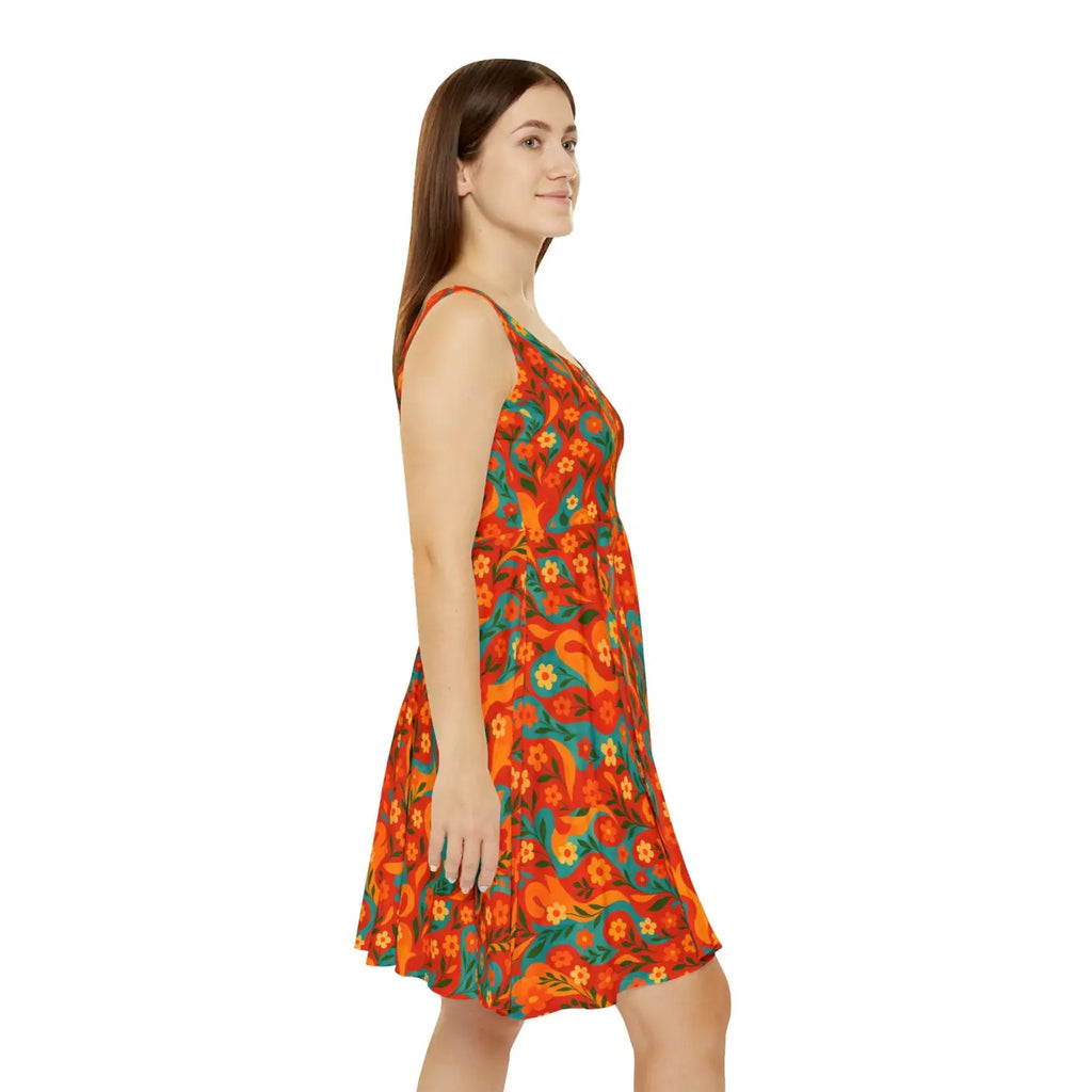 Women's Skater Dress - Premium Floral Boho Style - DipaliZ