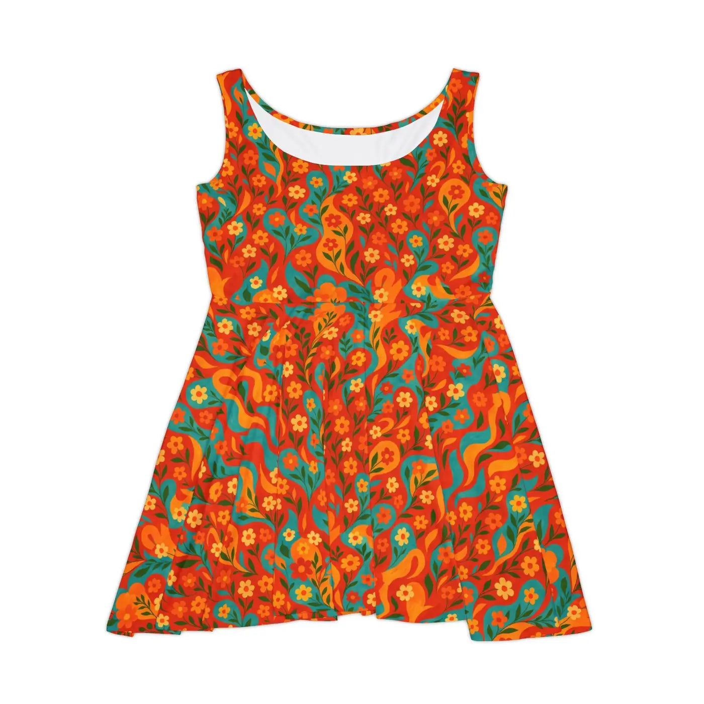 Women's Skater Dress - Premium Floral Boho Style - DipaliZ