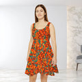 Women's Skater Dress - Premium Floral Boho Style - DipaliZ