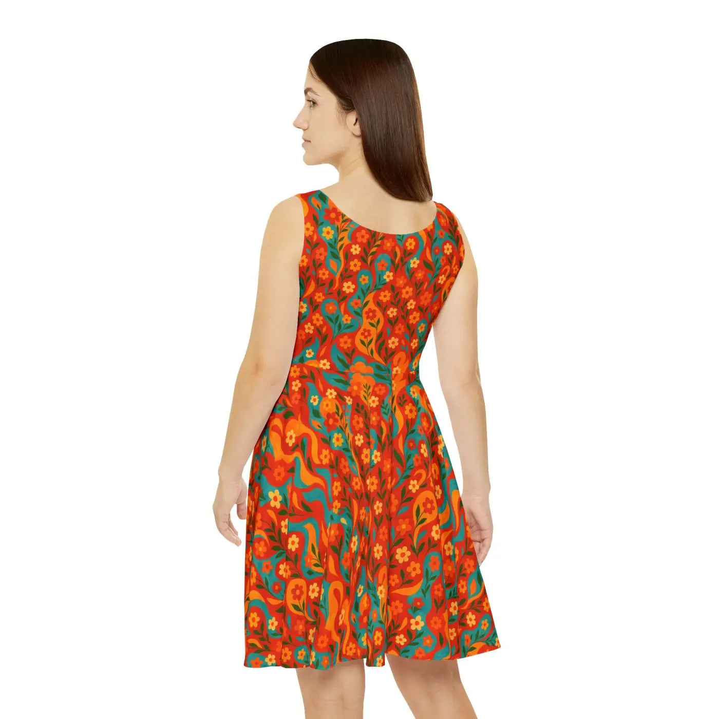 Women's Skater Dress - Premium Floral Boho Style - DipaliZ