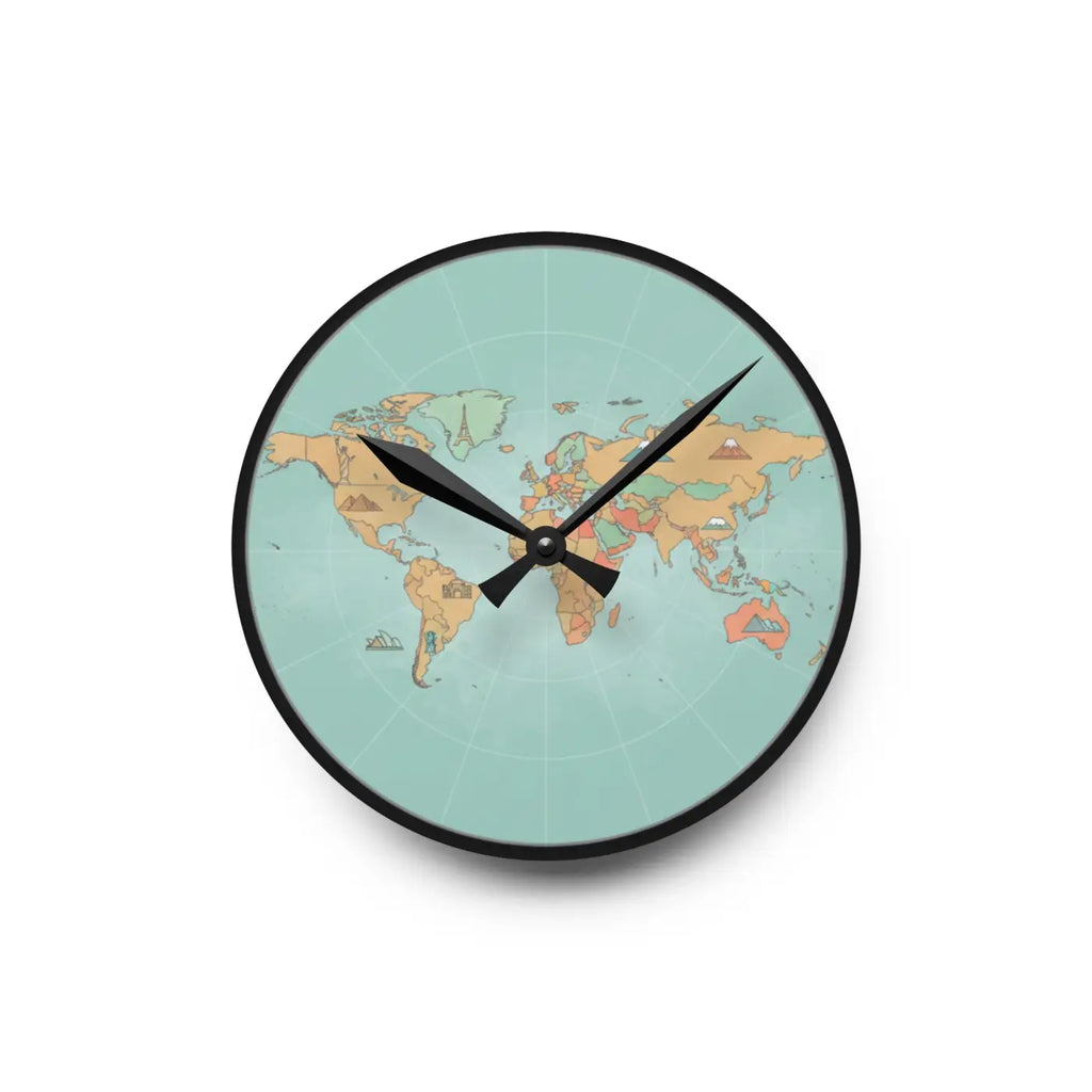 Acrylic Wall Clock - Deep Oceanic Blues for Living Room - DipaliZ