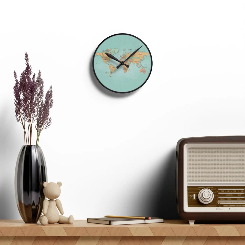 Acrylic Wall Clock - Deep Oceanic Blues for Living Room - DipaliZ