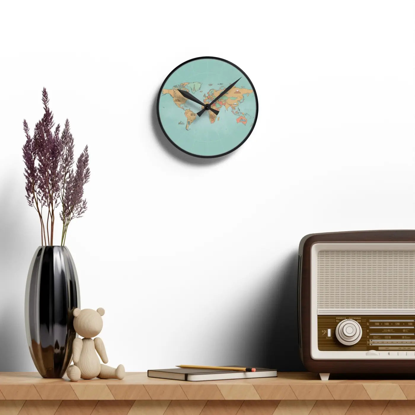 Acrylic Wall Clock - Deep Oceanic Blues for Living Room - DipaliZ