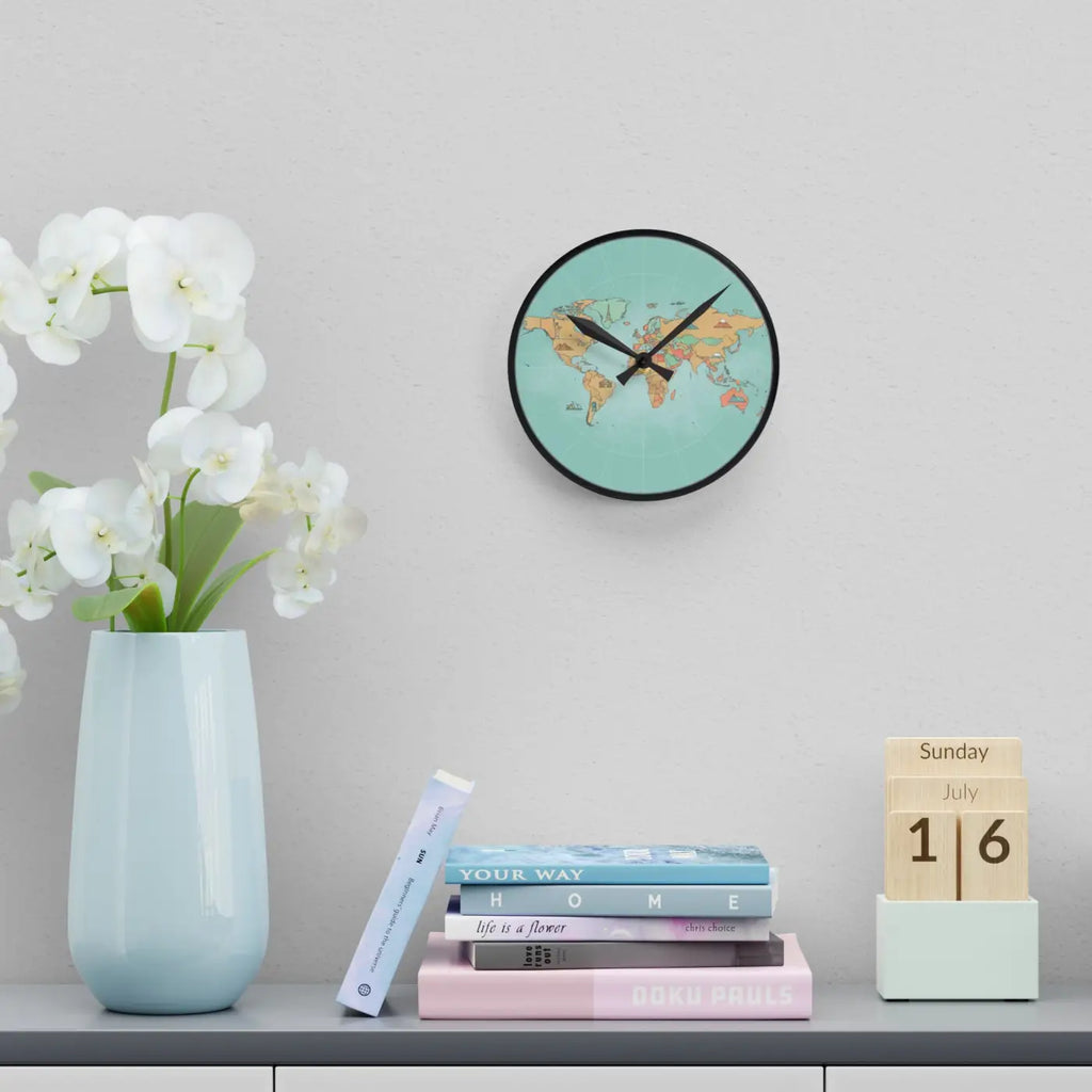 Acrylic Wall Clock - Deep Oceanic Blues for Living Room - DipaliZ