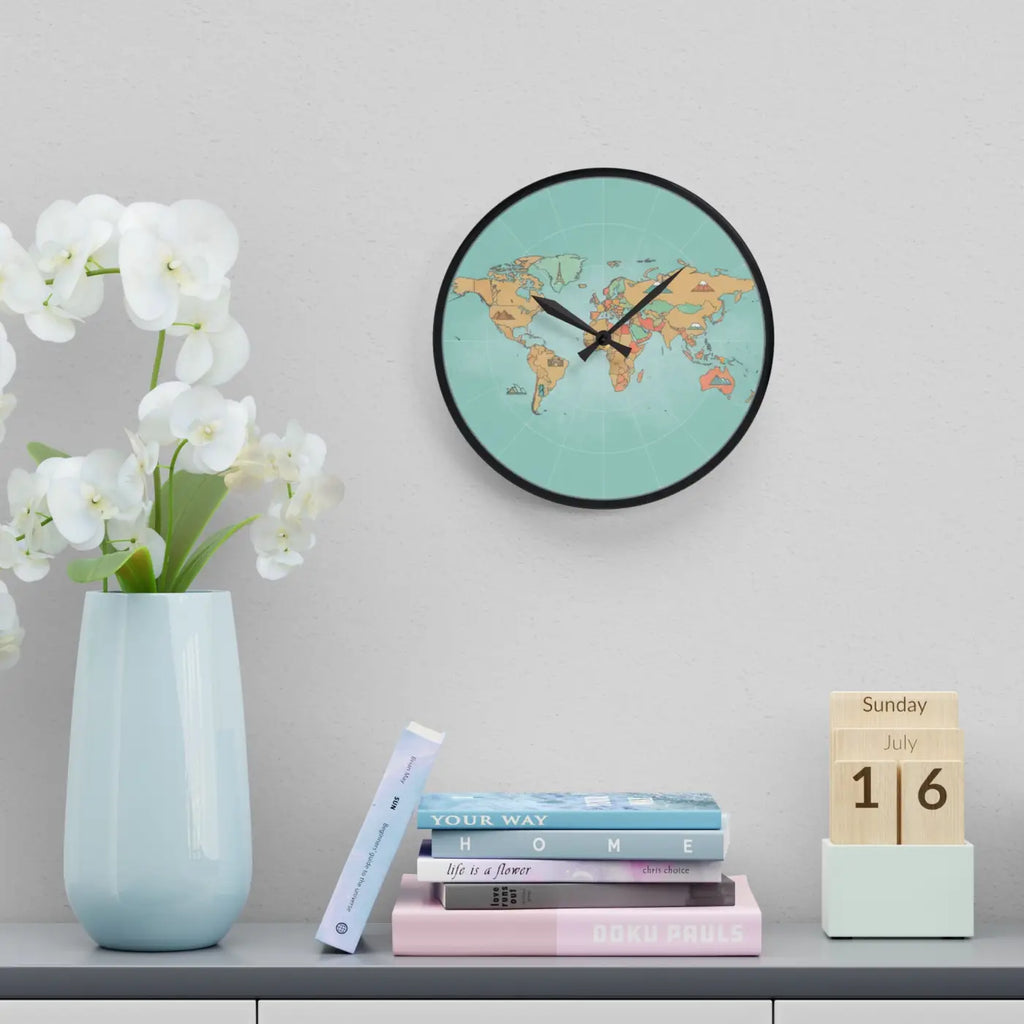 Acrylic Wall Clock - Deep Oceanic Blues for Living Room - DipaliZ