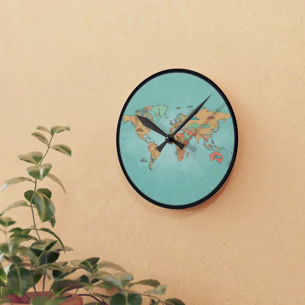 Acrylic Wall Clock - Deep Oceanic Blues for Living Room - DipaliZ