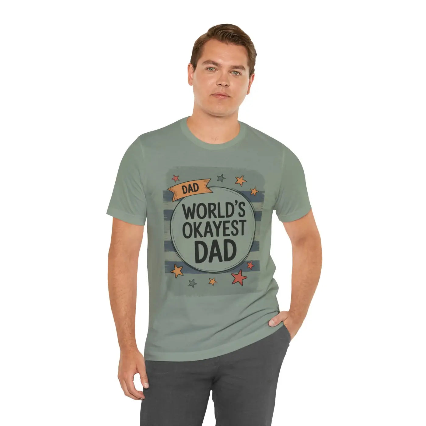 Worlds Okayest Dad Unisex Short Sleeve - Dad Jokes Apparel - DipaliZ