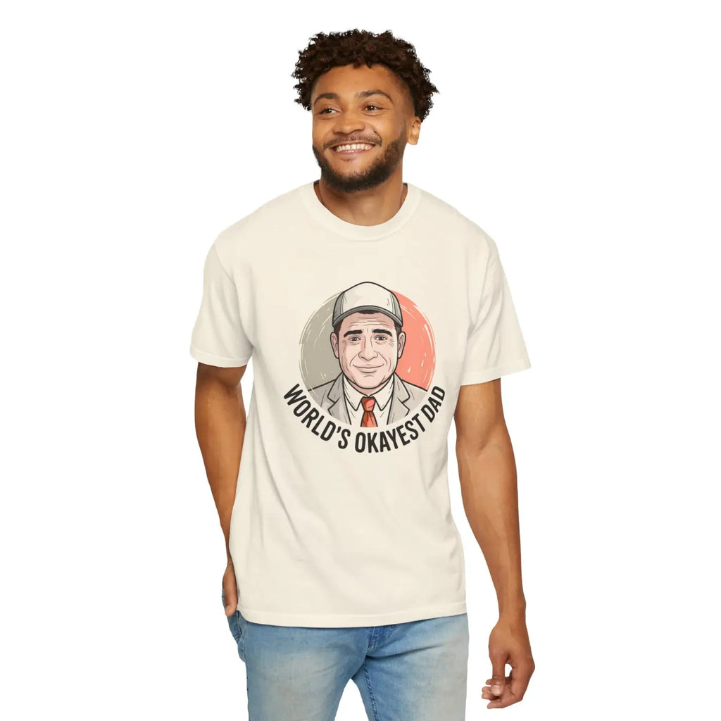 Worlds Okayest Dad Funny Dad Tee - Casual Comfort - DipaliZ