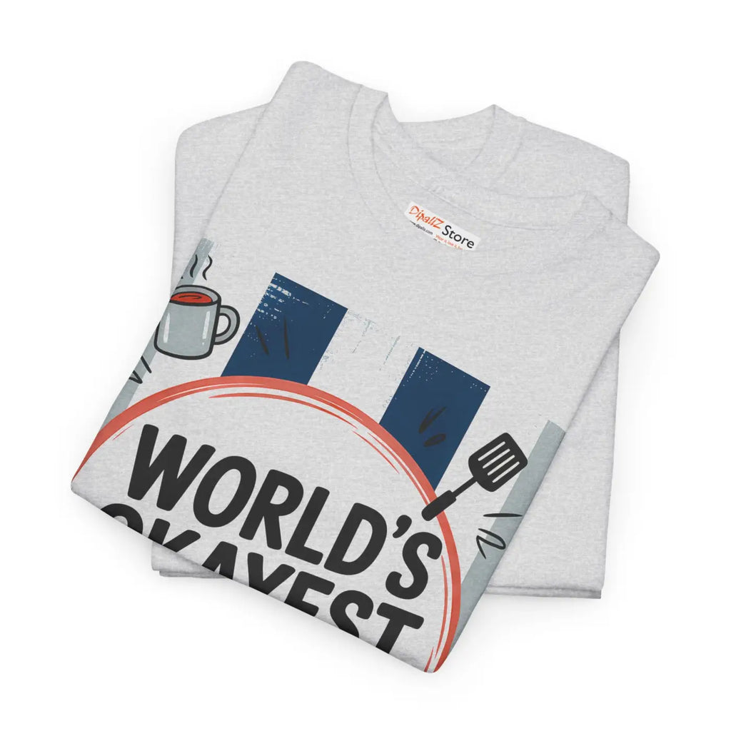 Okayest Dad Unisex Heavy Cotton Tee - Humorous Father Gift - DipaliZ