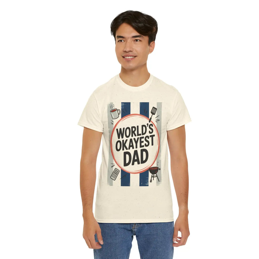 Okayest Dad Unisex Heavy Cotton Tee - Humorous Father Gift - DipaliZ