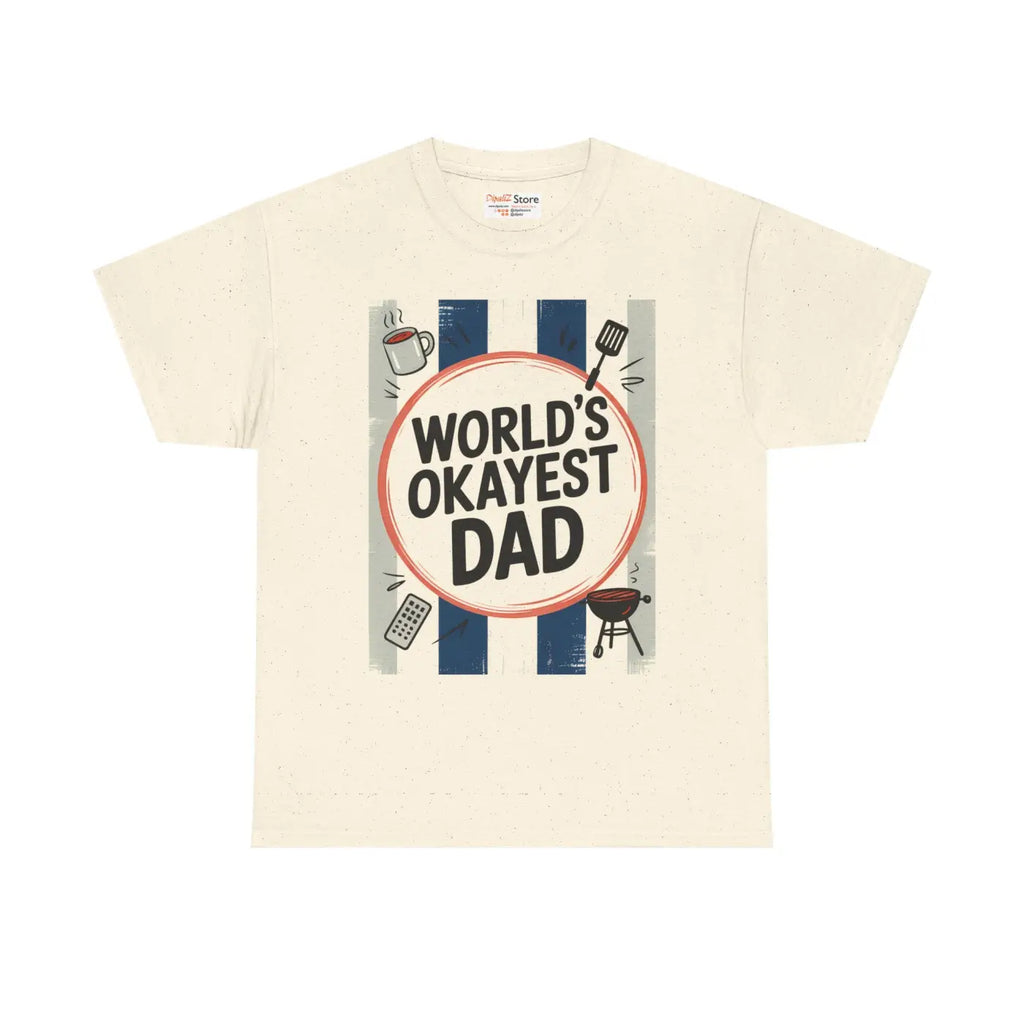 Okayest Dad Unisex Heavy Cotton Tee - Humorous Father Gift - DipaliZ