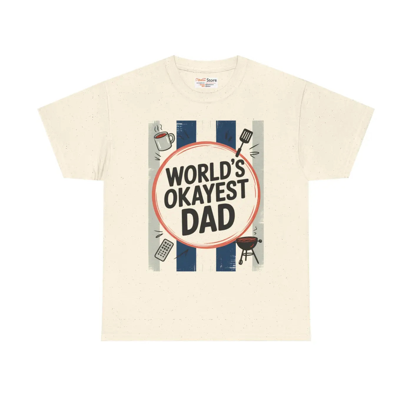 Okayest Dad Unisex Heavy Cotton Tee - Humorous Father Gift - DipaliZ