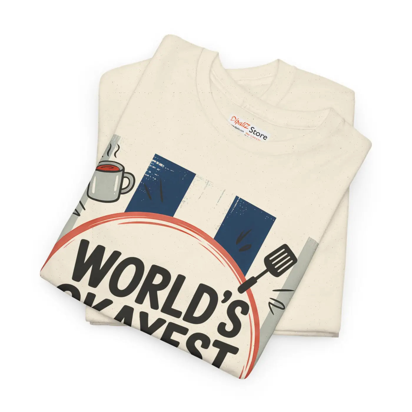 Okayest Dad Unisex Heavy Cotton Tee - Humorous Father Gift - DipaliZ