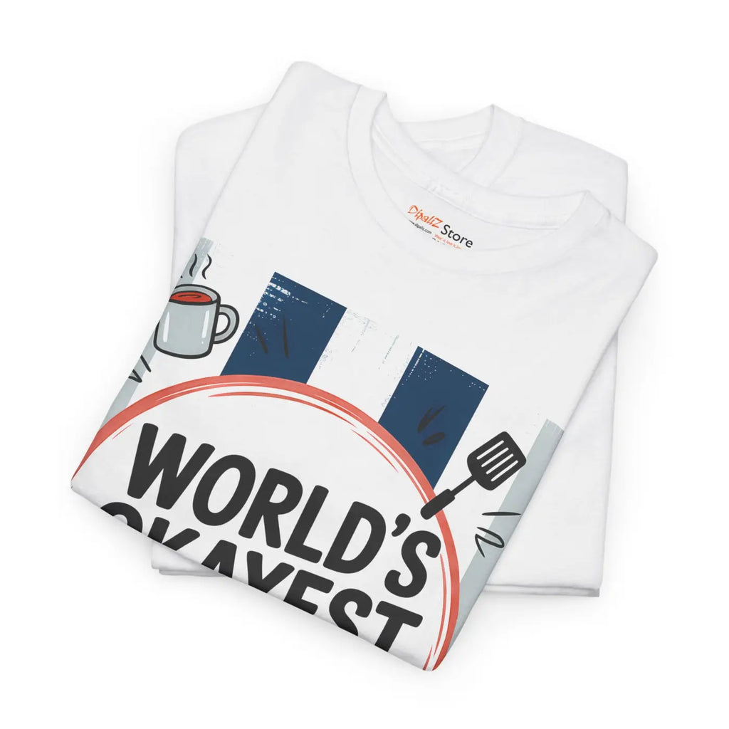 Okayest Dad Unisex Heavy Cotton Tee - Humorous Father Gift - DipaliZ