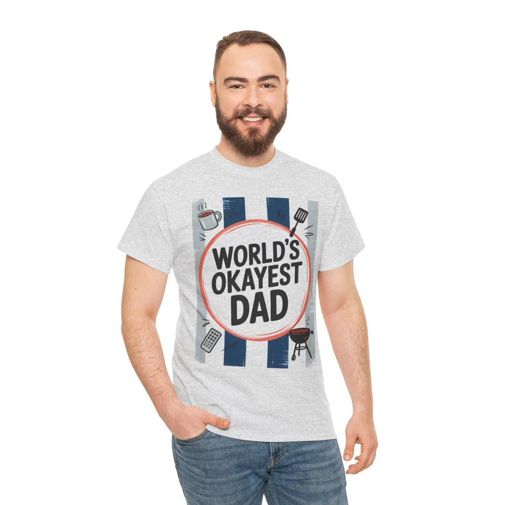 Okayest Dad Unisex Heavy Cotton Tee - Humorous Father Gift - DipaliZ