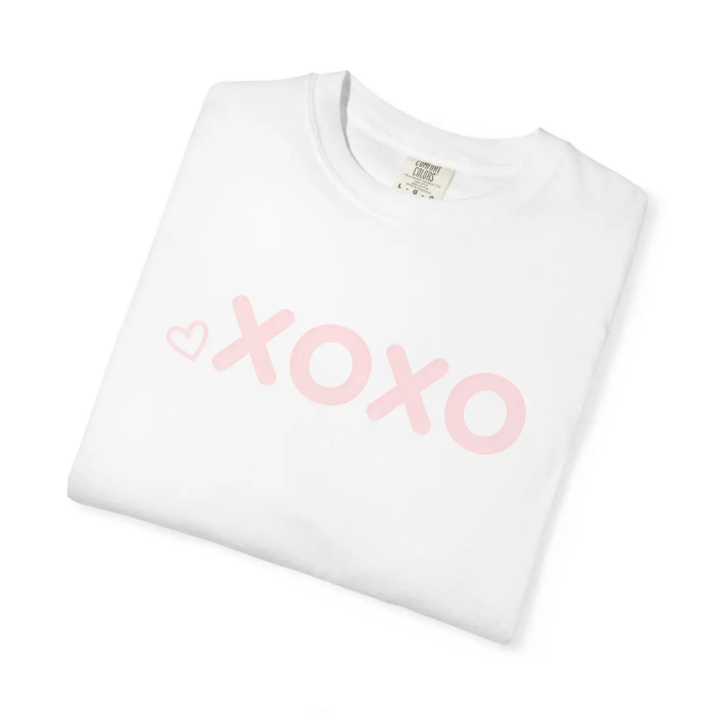 XOXO Floral Tee - Pink Valentine Day Graphic - DipaliZ
