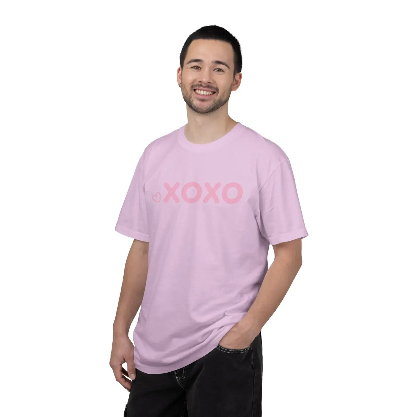 XOXO Floral Tee - Pink Valentine Day Graphic - DipaliZ