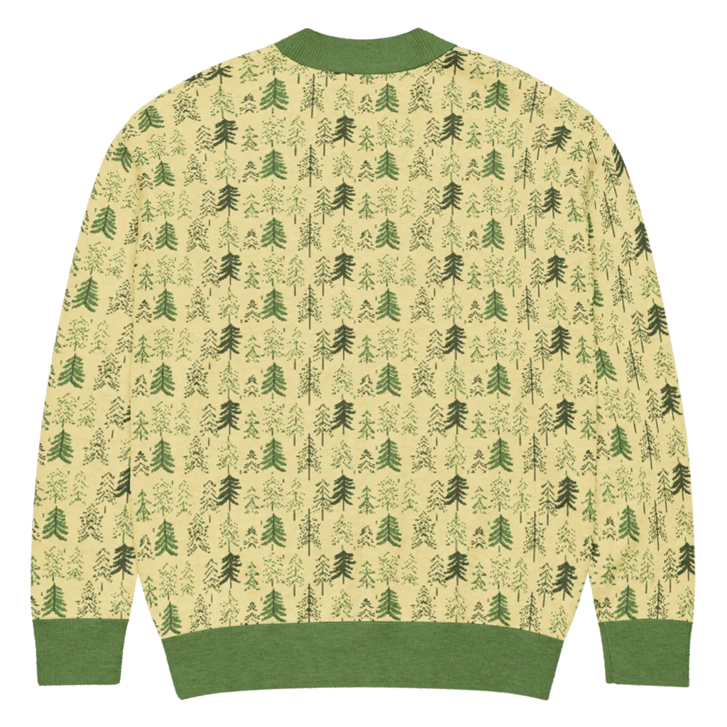 Yellow Black Pattern Knit Cardigan - Retro Vibes Style - DipaliZ