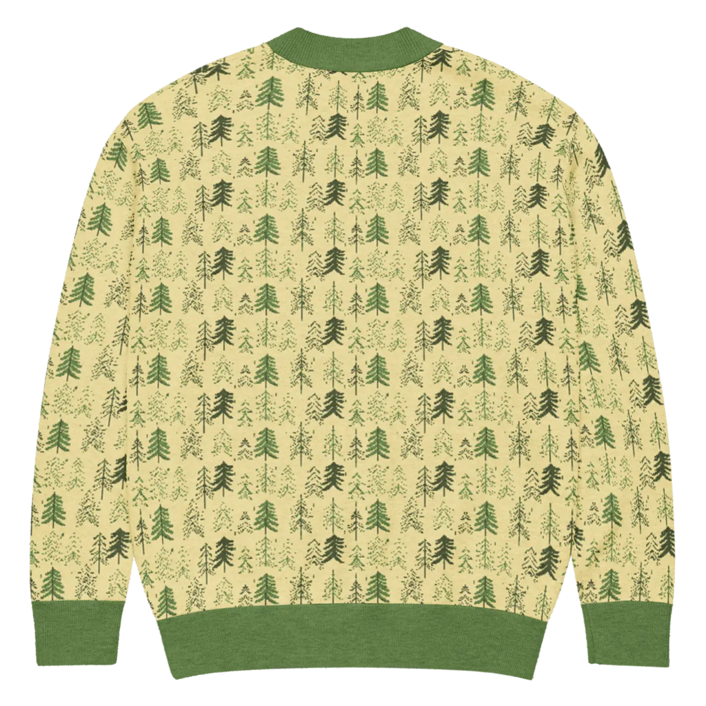 Yellow Black Pattern Knit Cardigan - Retro Vibes Style - DipaliZ