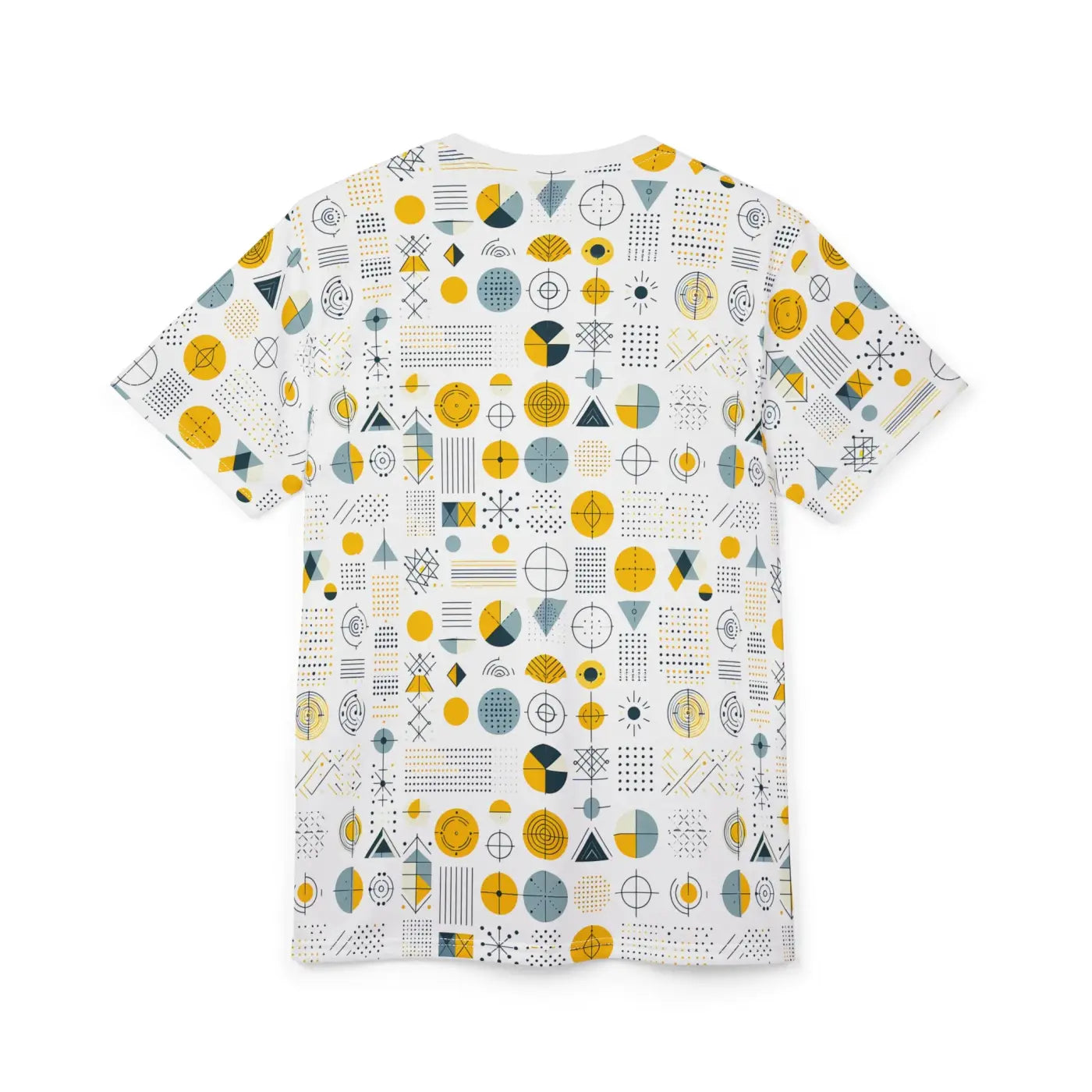 Geometric Pattern Tee - Microfiber-Knit Fabric - DipaliZ