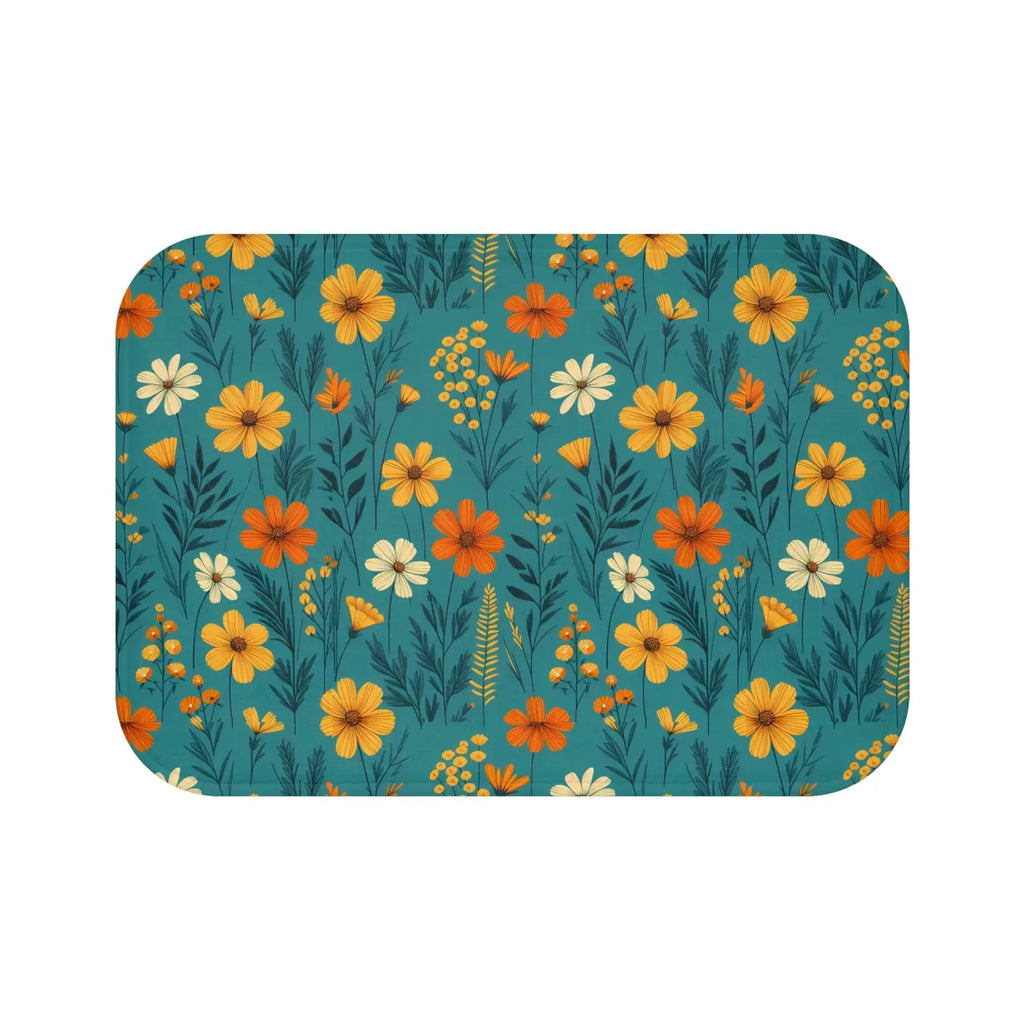 Wildflower Vibes Bath Mat - Anti-Slip Safety Design - DipaliZ