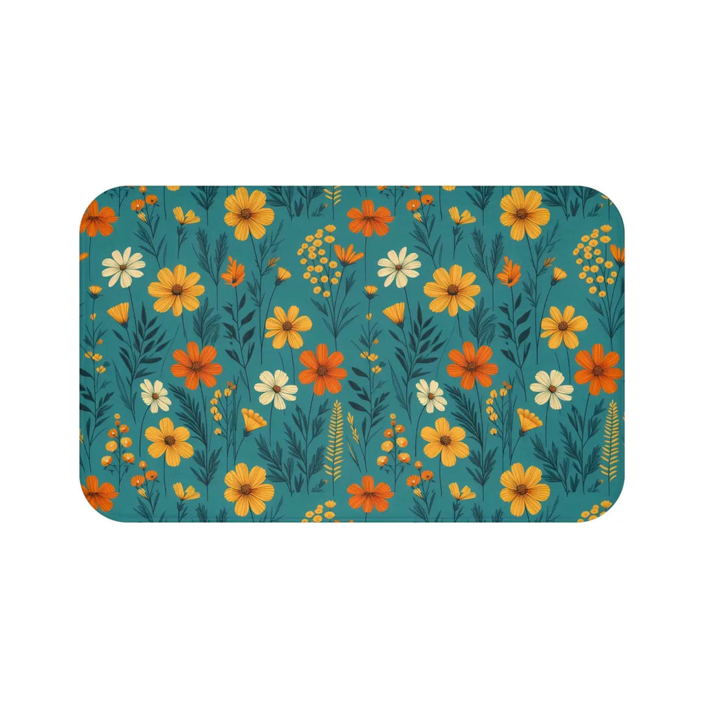 Wildflower Vibes Bath Mat - Anti-Slip Safety Design - DipaliZ