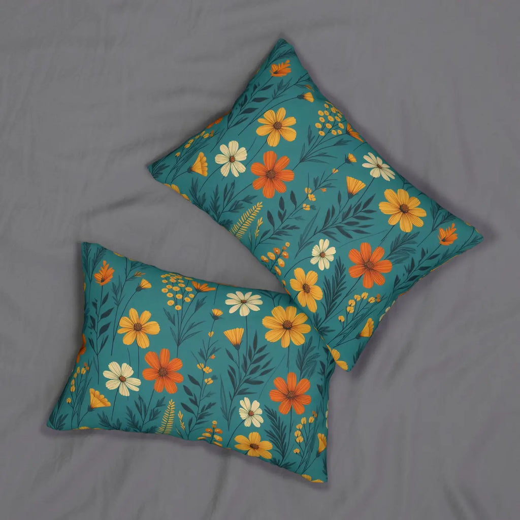 Wildflower Spun Polyester Lumbar Pillow - Removable Insert - DipaliZ