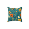 Polyester Wildflower Pillow - Concealed Zipper Design - DipaliZ