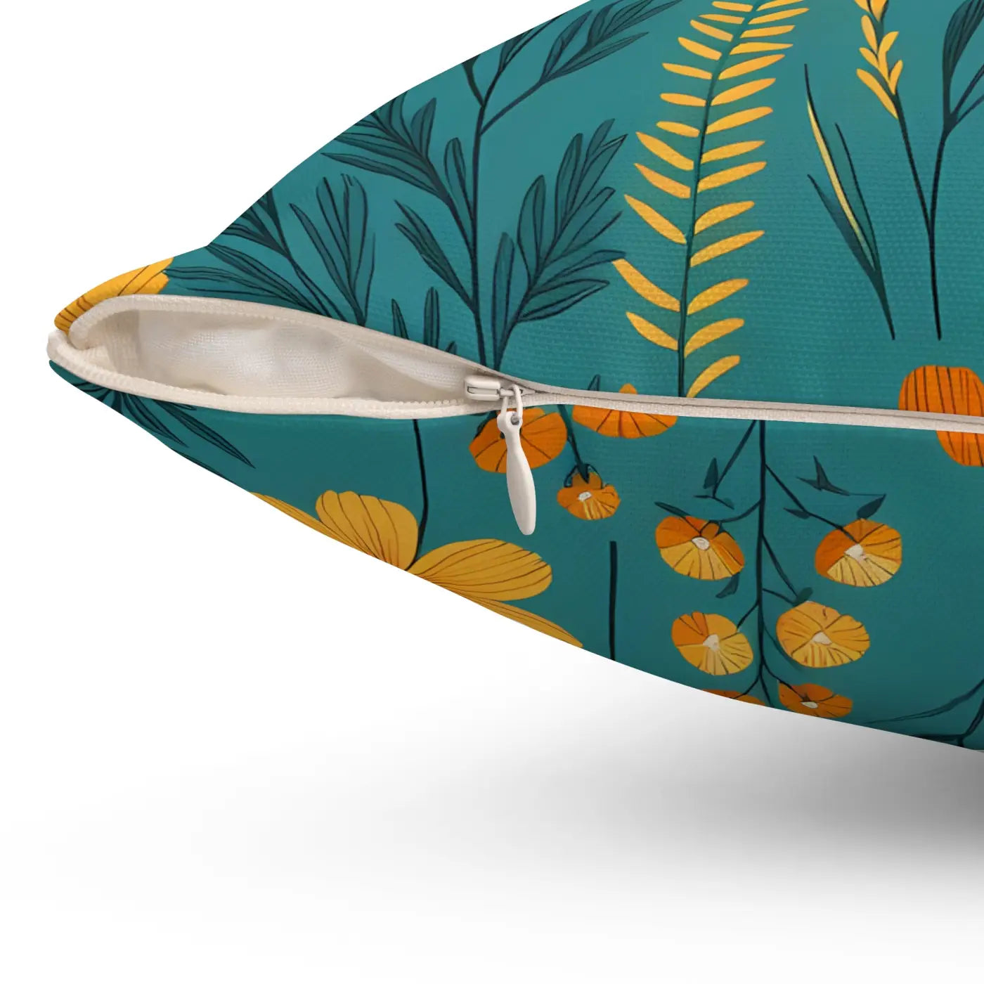 Polyester Wildflower Pillow - Concealed Zipper Design - DipaliZ