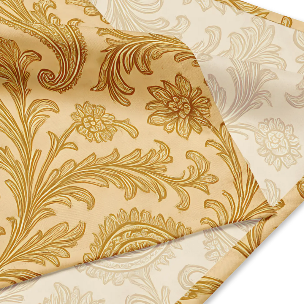 Yellow Paisley All-Over Print Bandana - Recycled Polyester - DipaliZ