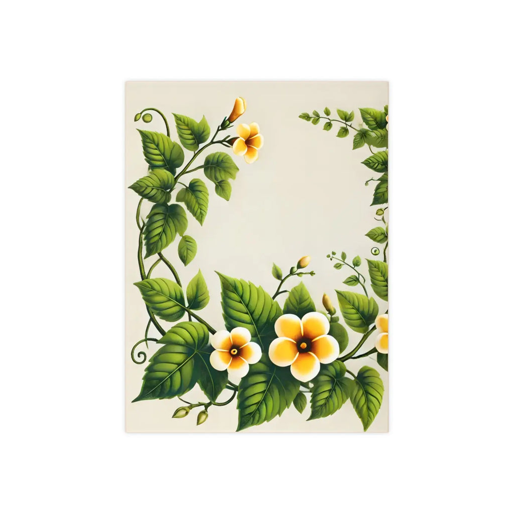 Ceramic Photo Tile - Yellow Trumpet Flowers Design - DipaliZ