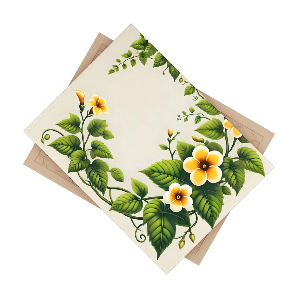 Ceramic Photo Tile - Yellow Trumpet Flowers Design - DipaliZ