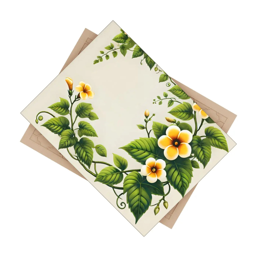 Ceramic Photo Tile - Yellow Trumpet Flowers Design - DipaliZ