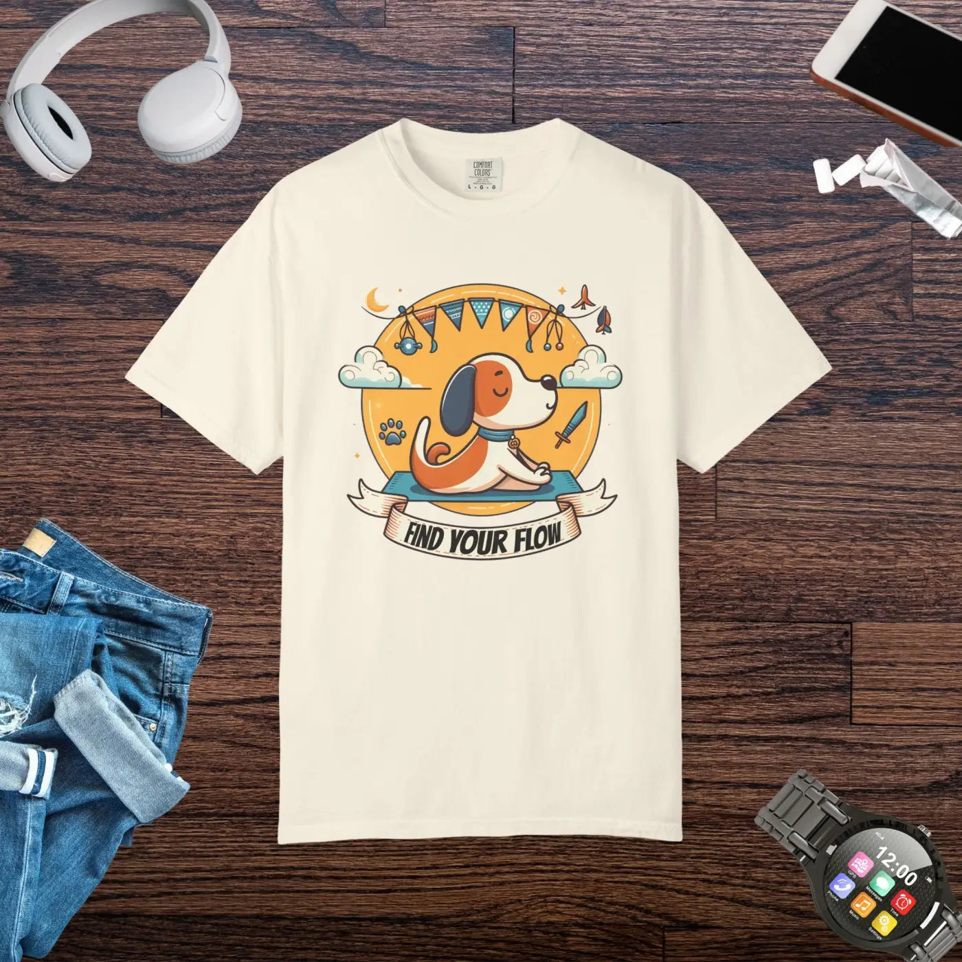 Yoga Dog Lover Tee - Pet Owner Gift for Outdoor Adventures - DipaliZ